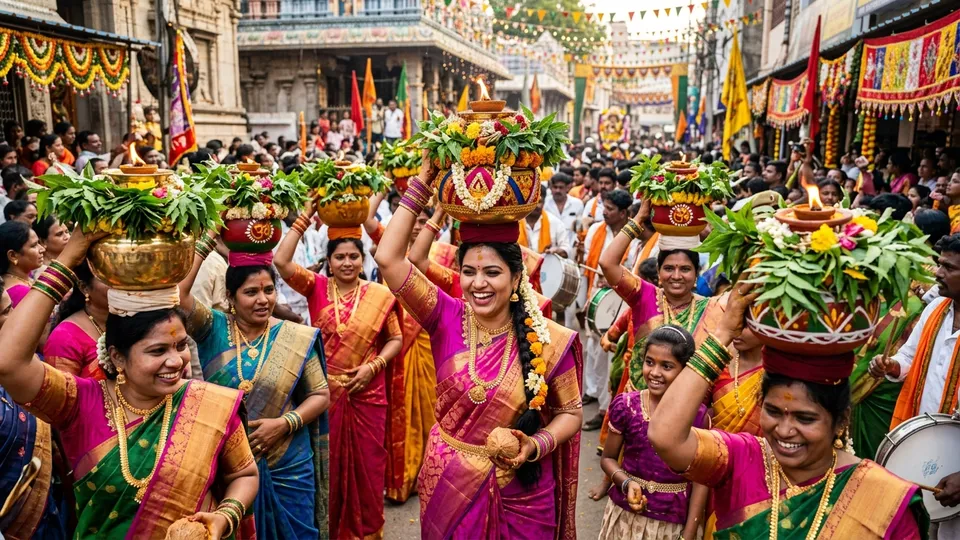 బోనాల పండుగ విశిష్టత మరియు మహిళల బోనం సమర్పణ